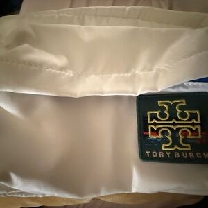 Tory Burch White and Blue Nylon Crossbody Bag